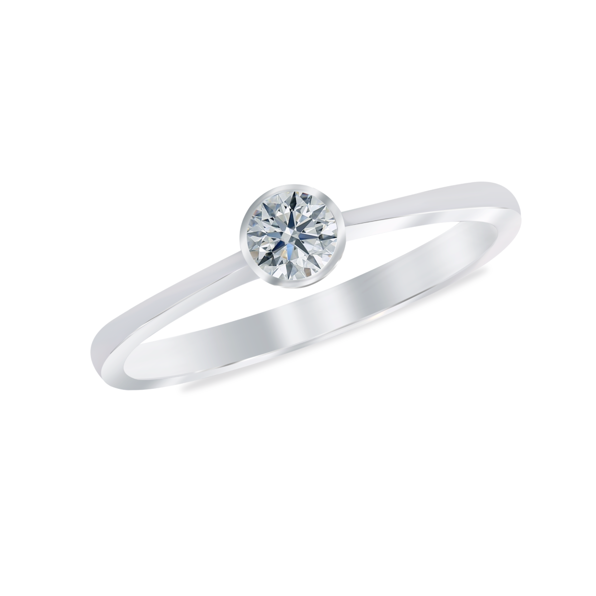 Bezel set diamond ring Dubai