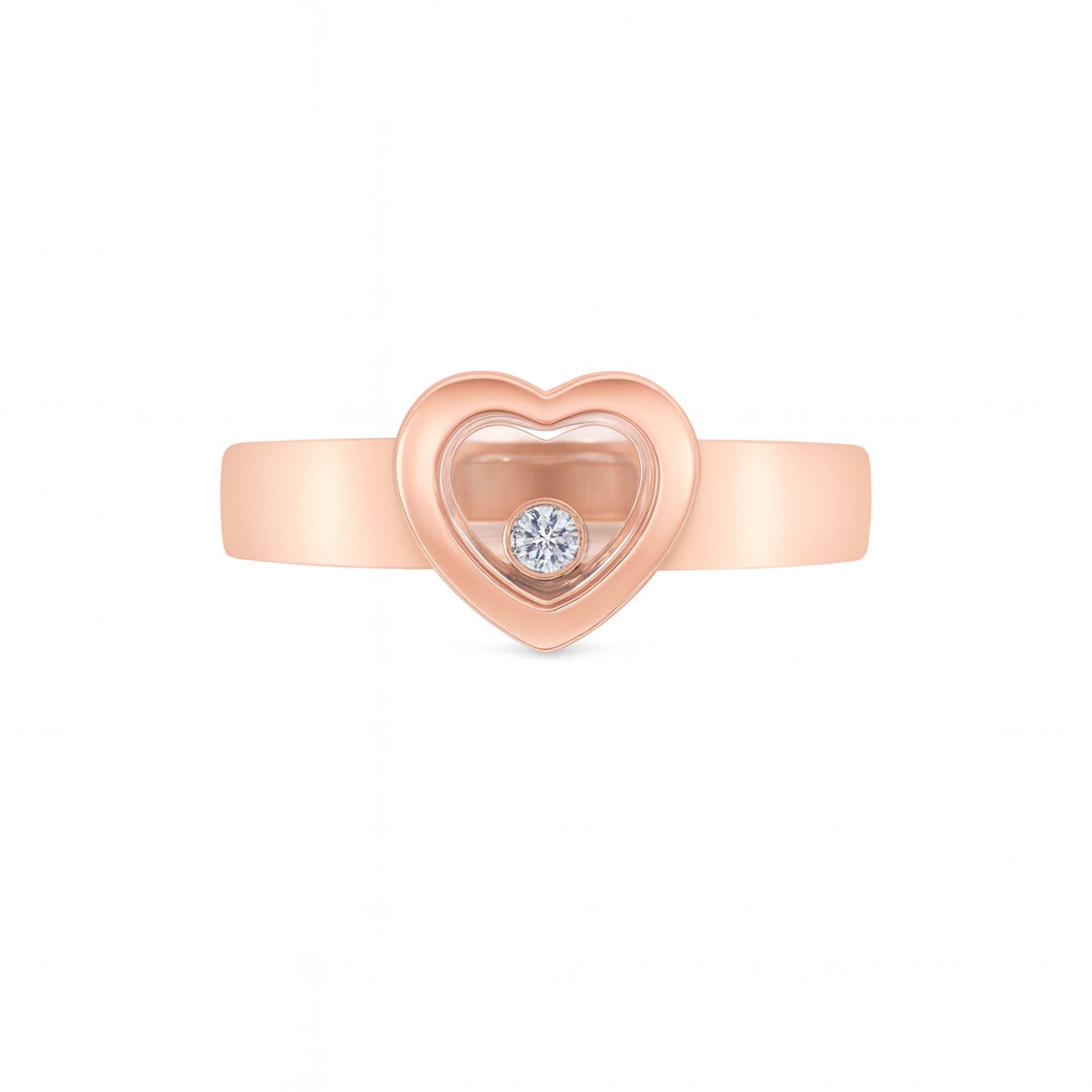 Chopard style Happy Diamond ring