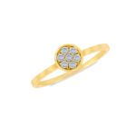 Cluster diamond ring in bezel setting Dubai