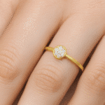 Cluster diamond ring in bezel setting UAE