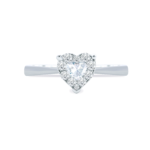 Cluster setting Heart Shape diamond ring