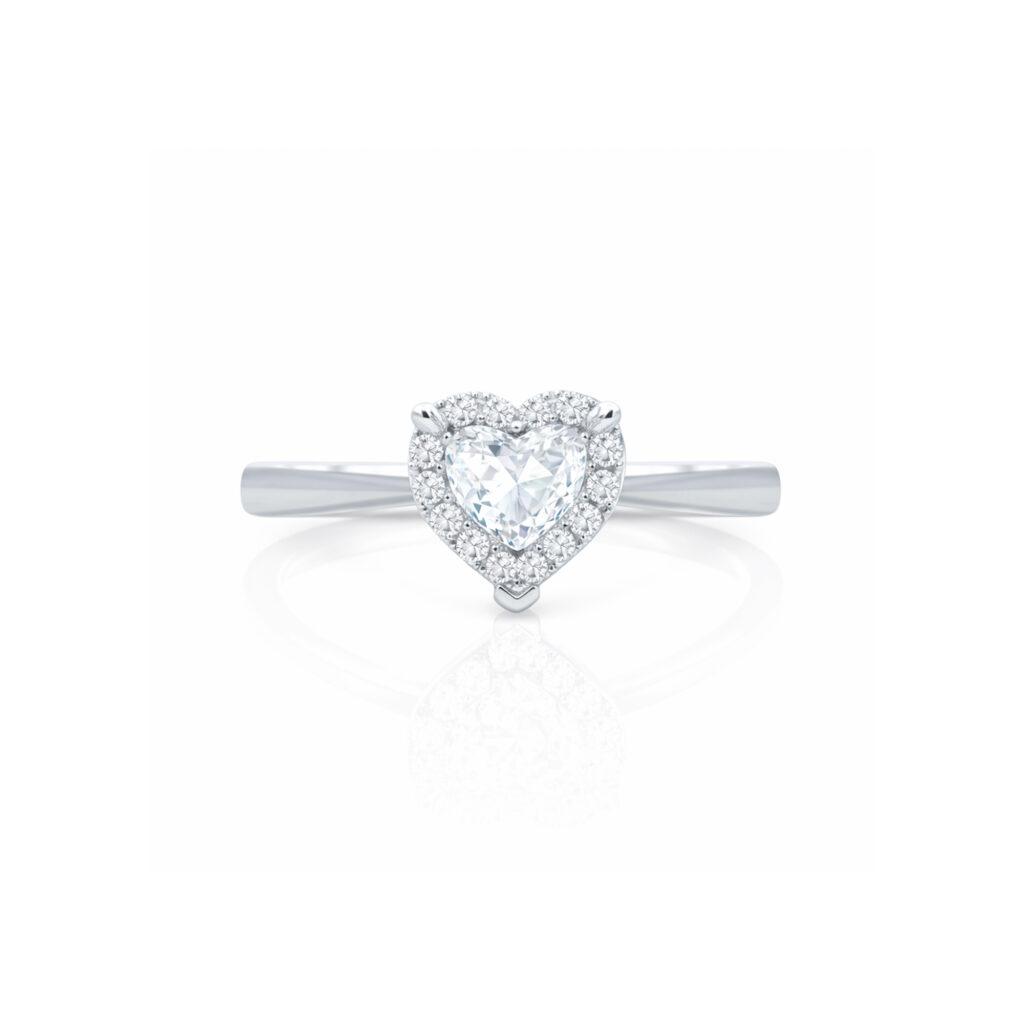Cluster setting Heart Shape diamond ring Dubai