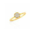 Diamond Cluster Bezel Set Ring