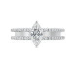 Double Row Marquise Cut diamond ring