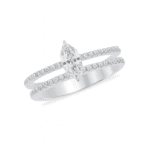 Double Row Marquise Cut diamond ring Dubai