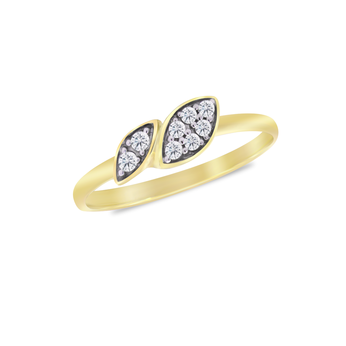 Double marquise shape diamond ring