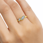 Double marquise shape diamond ring UAE