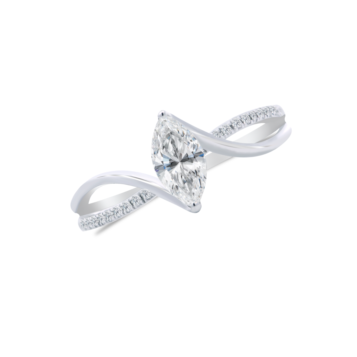 Dual Shank Marquise diamond ring Dubai