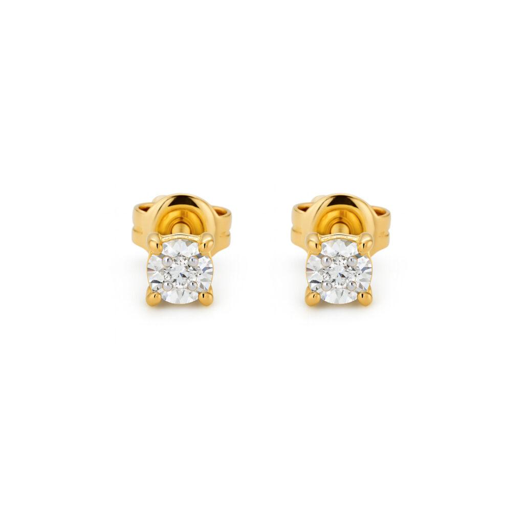 Illusion Set Diamond Studs Dubai