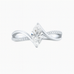 Twisted Split Shank Marquise diamond ring