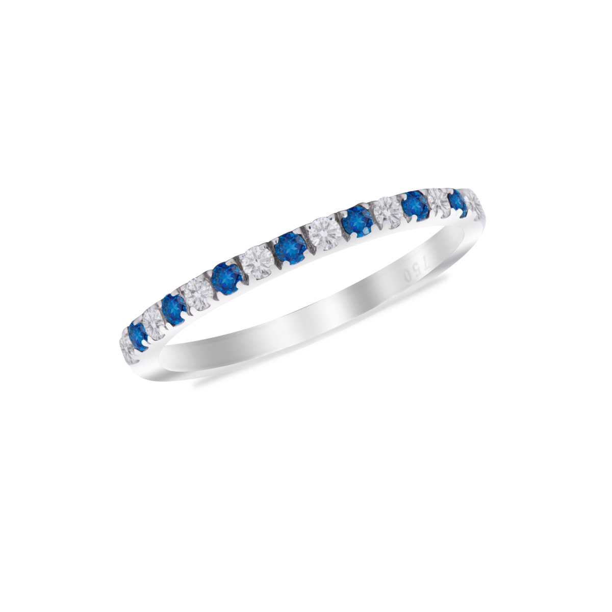 Blue Sapphire and Diamond Band Dubai