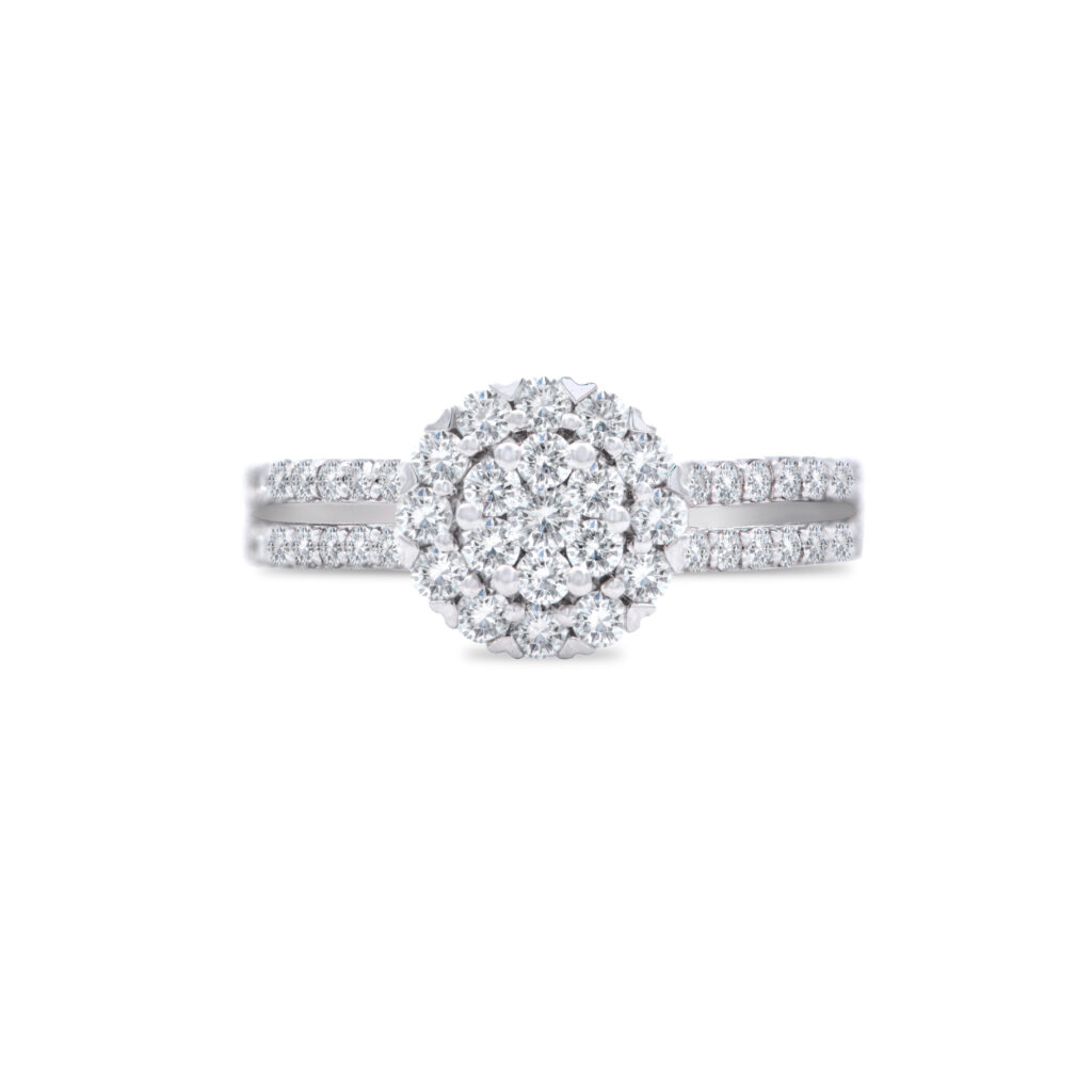 Diamond Moonlight Round Cluster Ring