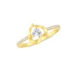 Heart shaped diamond open heart ring Dubai