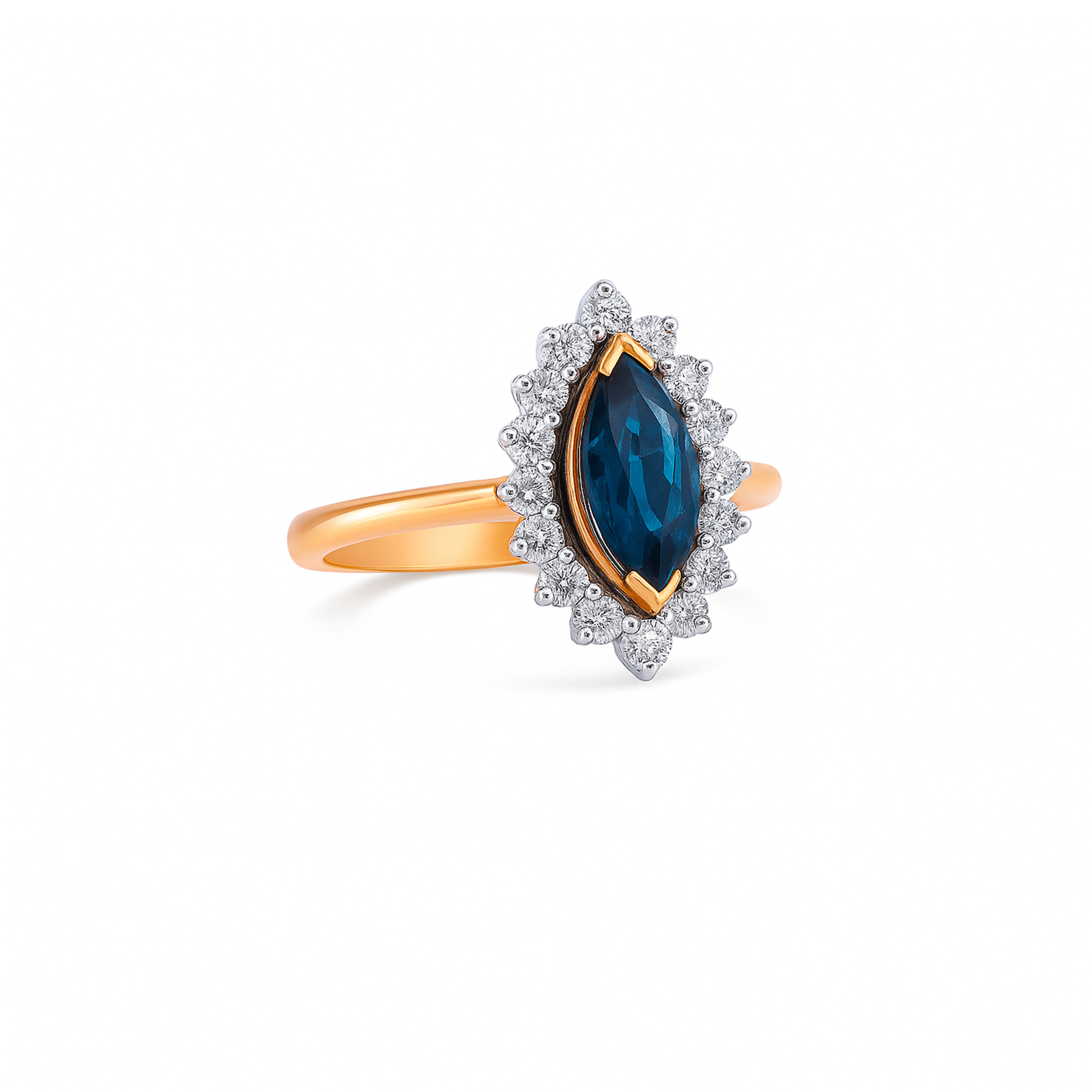 Marquise shape sapphire ring