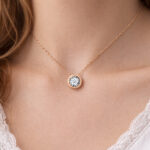 illusion diamond pendant in Bezel setting Dubai