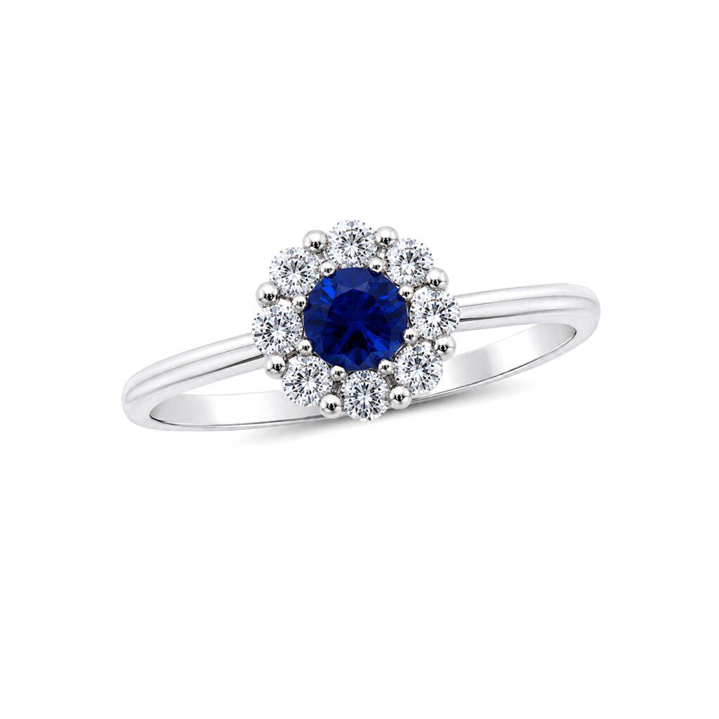 Blue Sapphire Engagement Ring