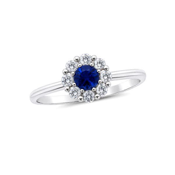 Blue Sapphire Engagement Ring