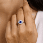 Blue Sapphire Engagement Ring UAE