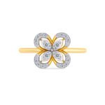 Floral diamond studded ring Dubai