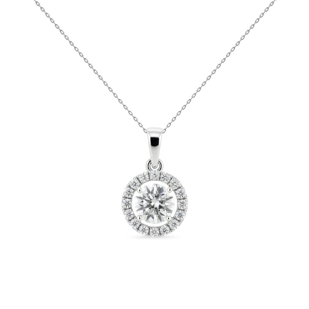 Halo diamond pendant Dubai