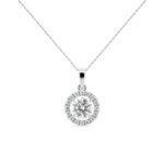 Halo diamond pendant Dubai