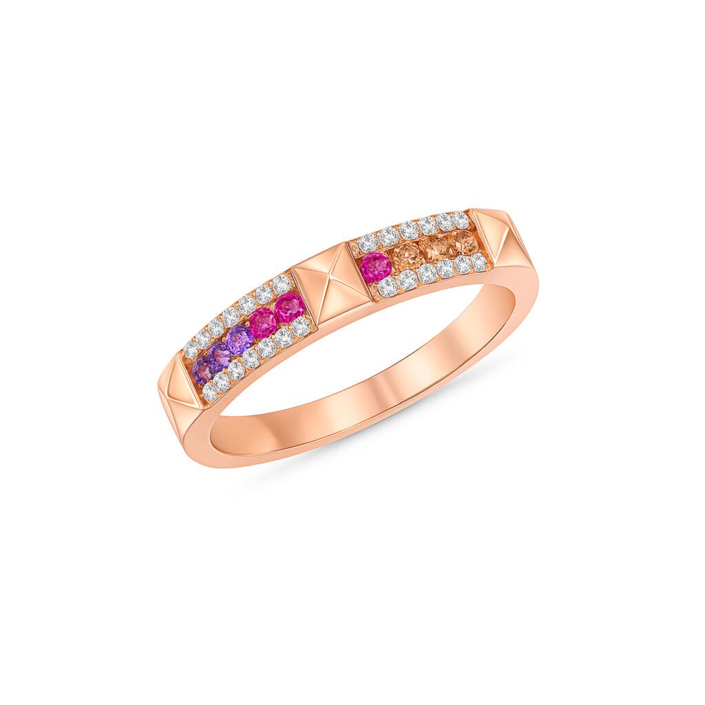 Multi sapphire ring with Diamonds
