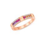 Multi sapphire ring with Diamonds