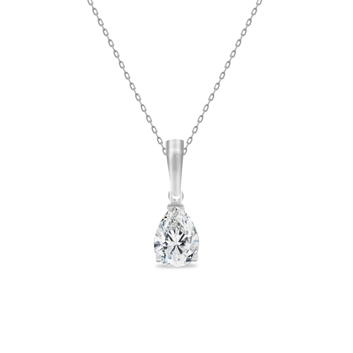 Pear Shape Solitaire diamond pendant Dubai
