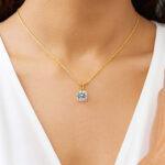 Round Solitaire diamond pendant