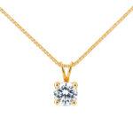 Round Solitaire diamond pendant Dubai