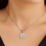 Round diamond Halo pendant