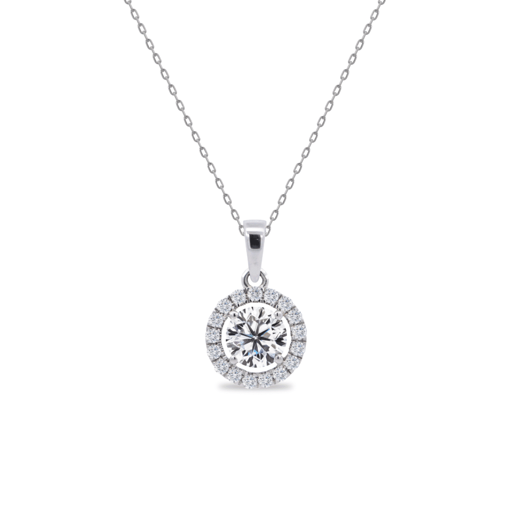 Round diamond Halo pendant Dubai