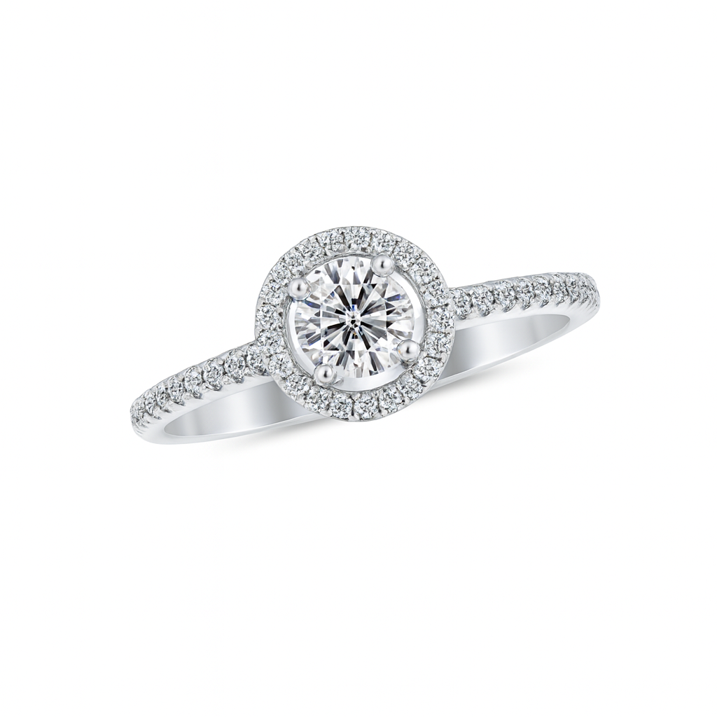 Diamond Engagement ring with Halo Dubai