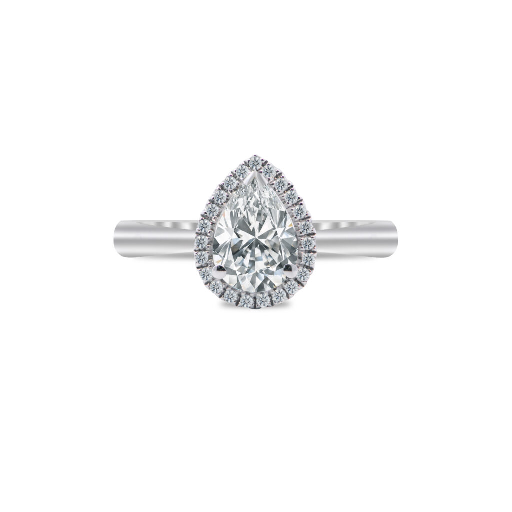 Pear diamond engagement ring