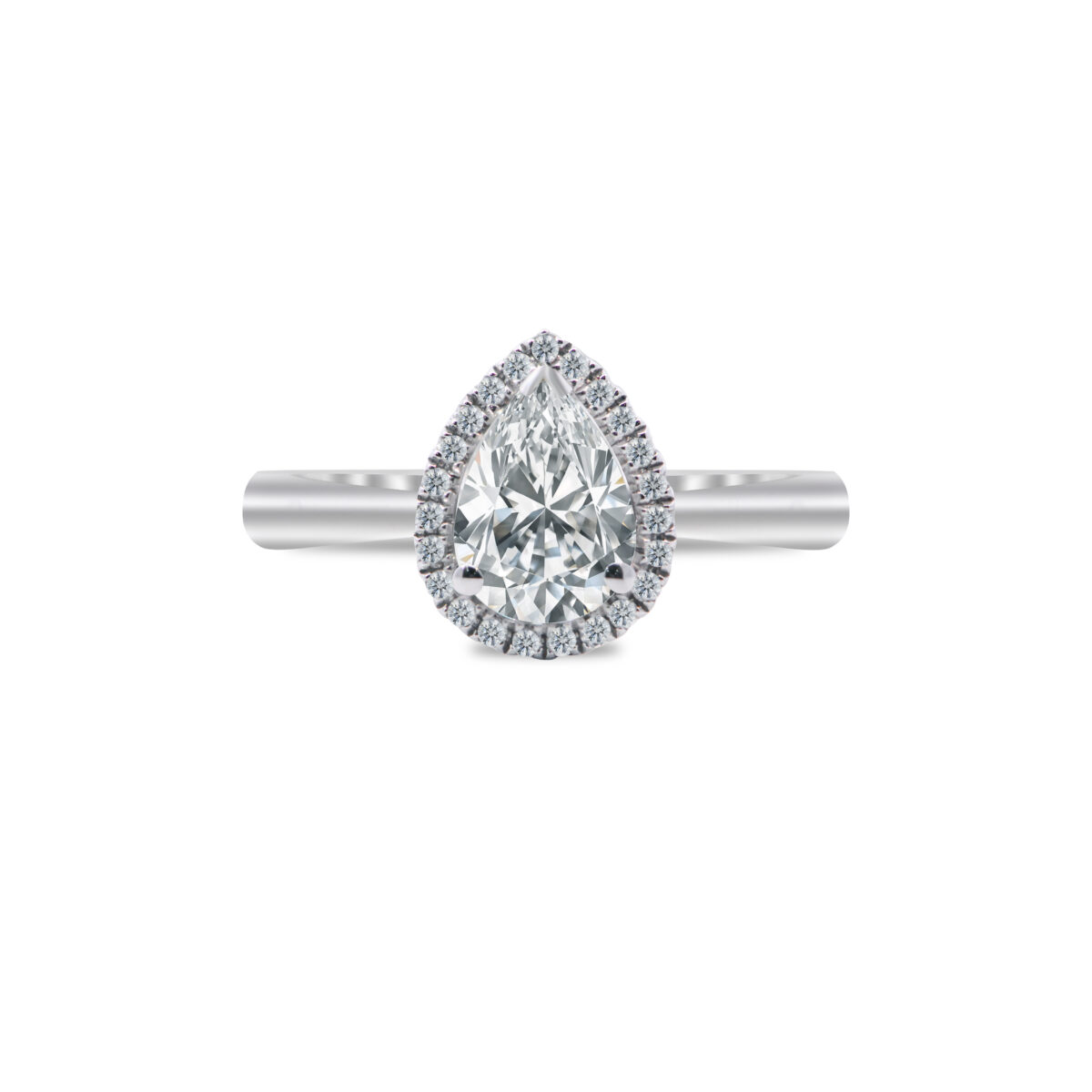 Pear diamond engagement ring