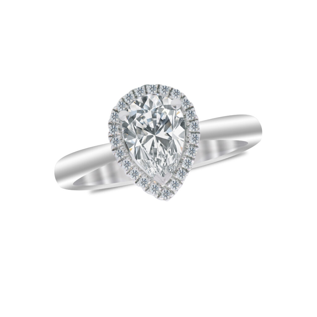 Pear diamond engagement ring Dubai