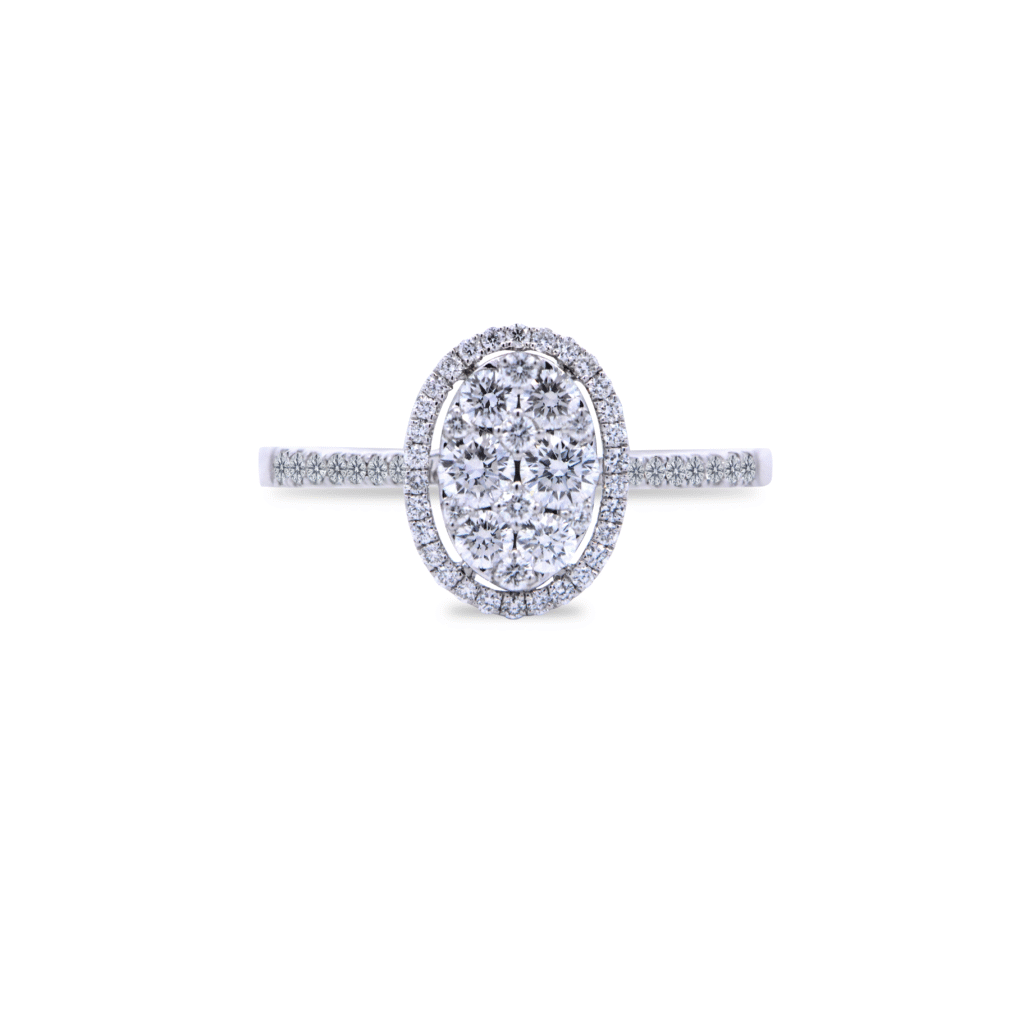 Round Diamond Cluster Ring Dubai