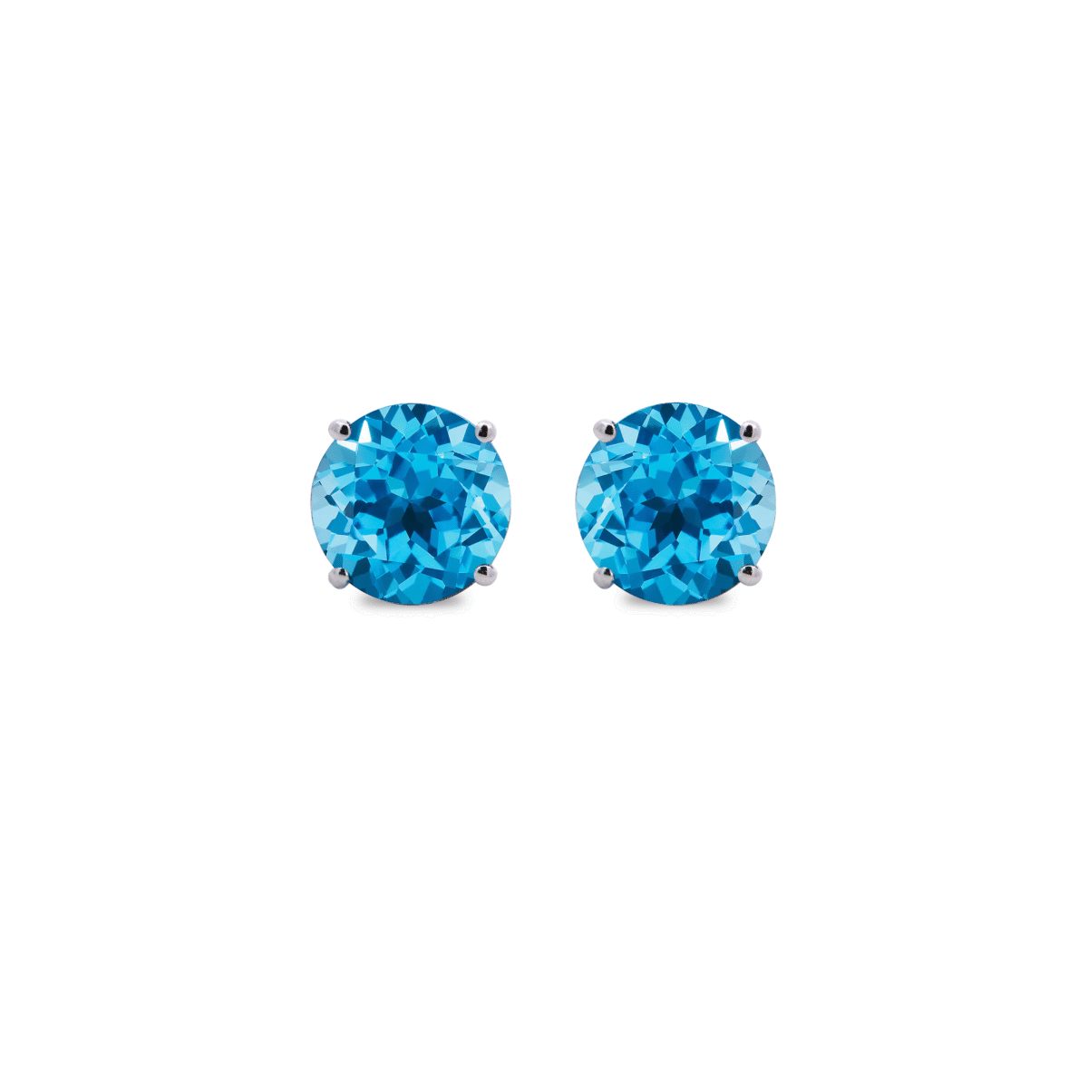 Blue Topaz Stud Earrings