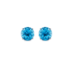 Blue Topaz Stud Earrings