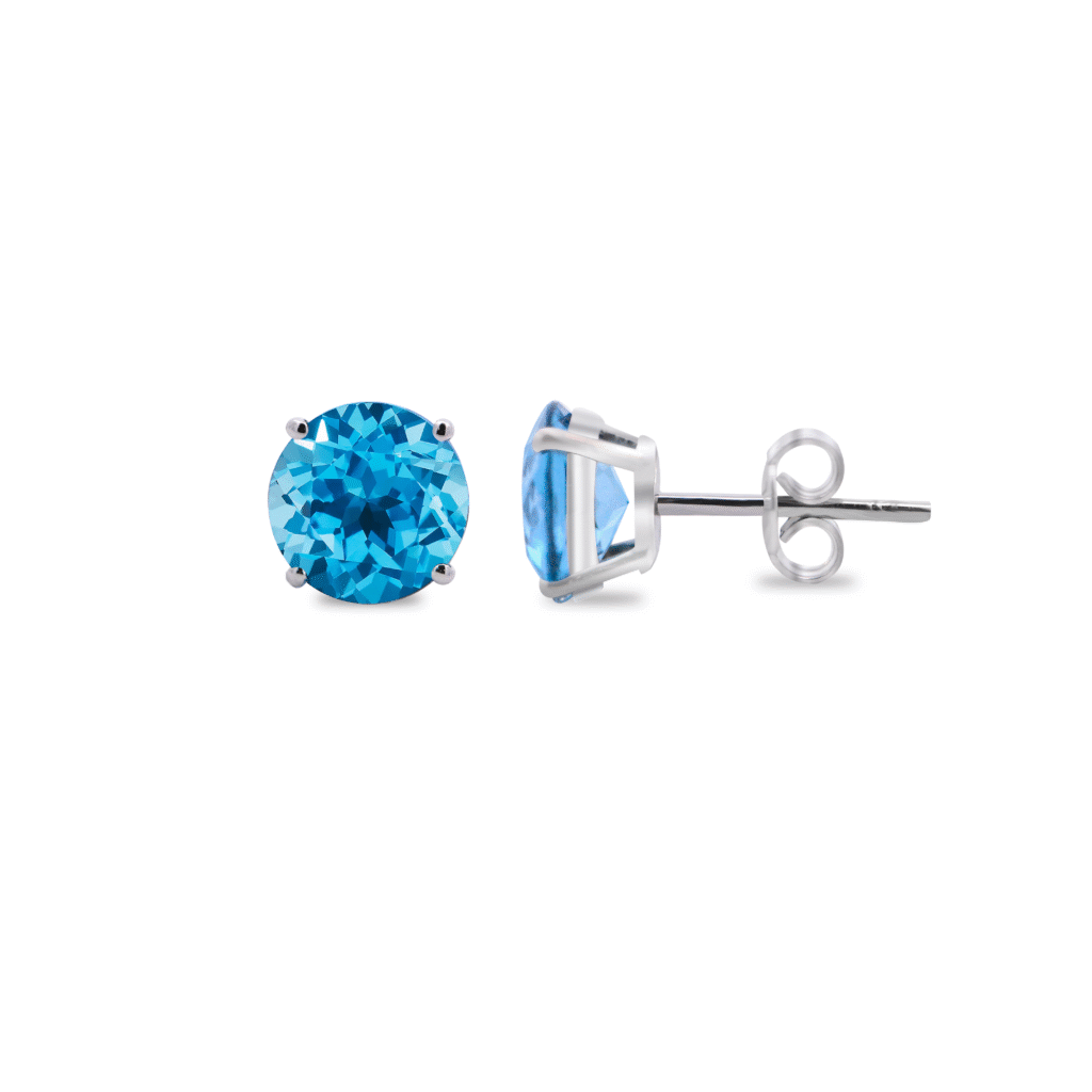 Blue Topaz Stud Earrings Dubai