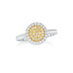 Clustered Yellow Diamond ring