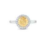 Clustered Yellow Diamond ring Dubai