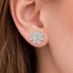Custom Flower Diamond Studs Dubai
