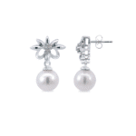 Customized Floral Pearl earrings Dubai