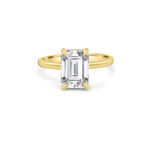 Emerald cut diamond engagement ring