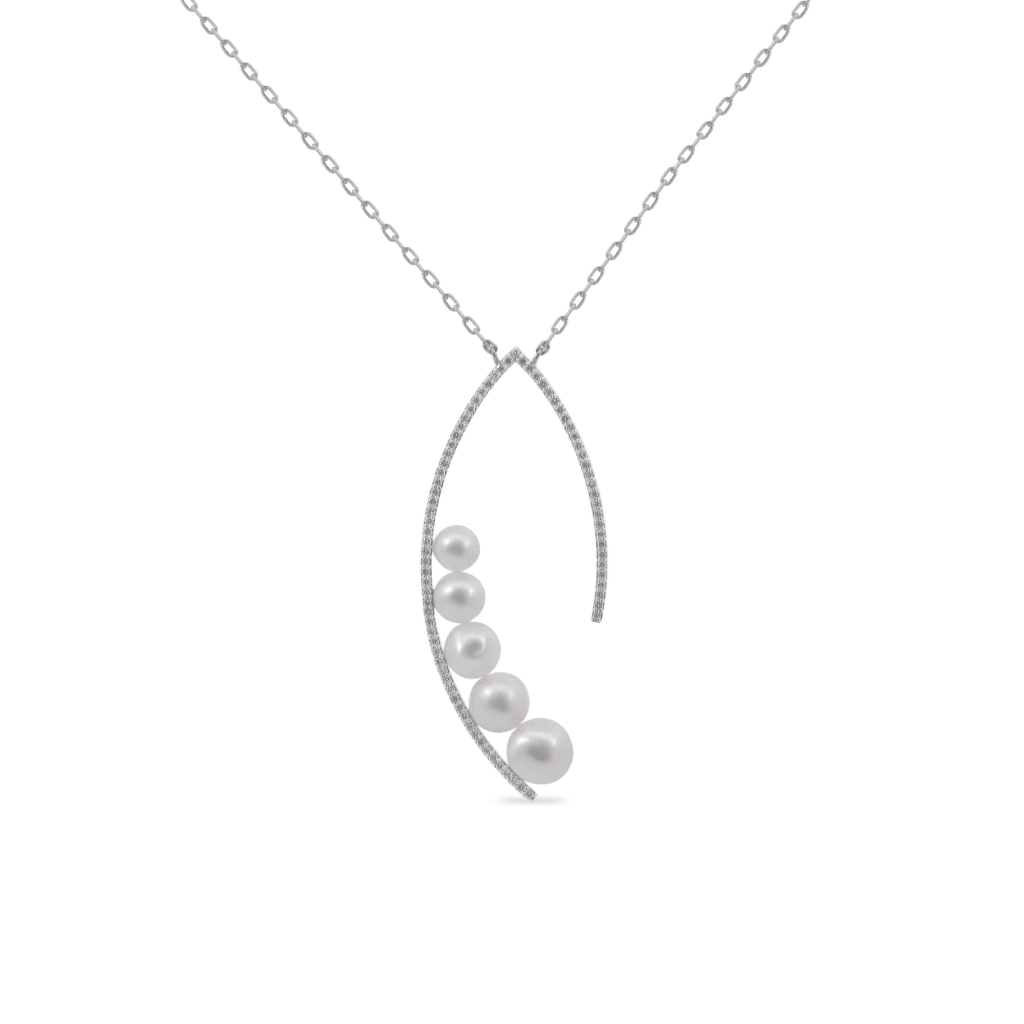 Fancy Pearl Pendant with Diamonds