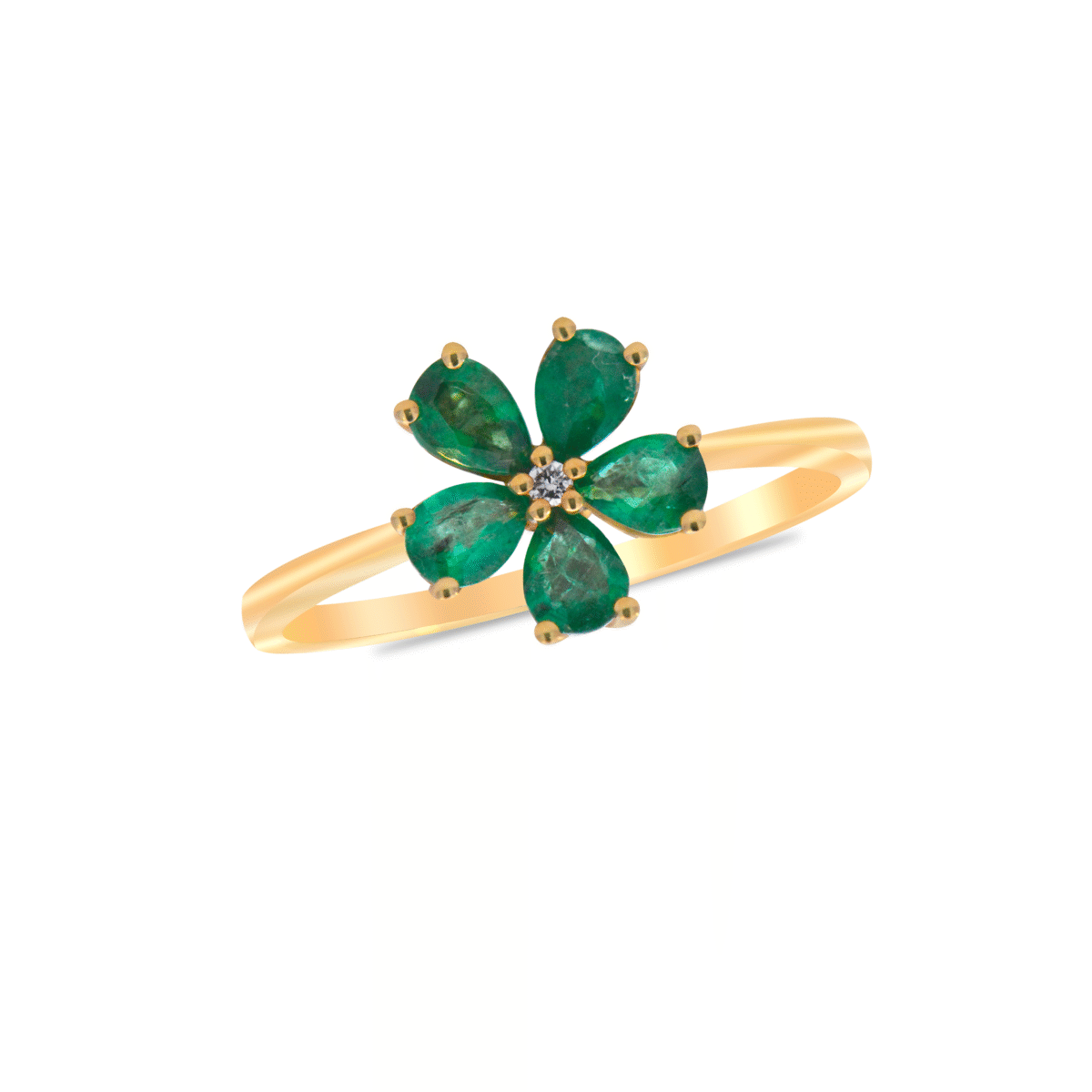 Floral Emerald ring