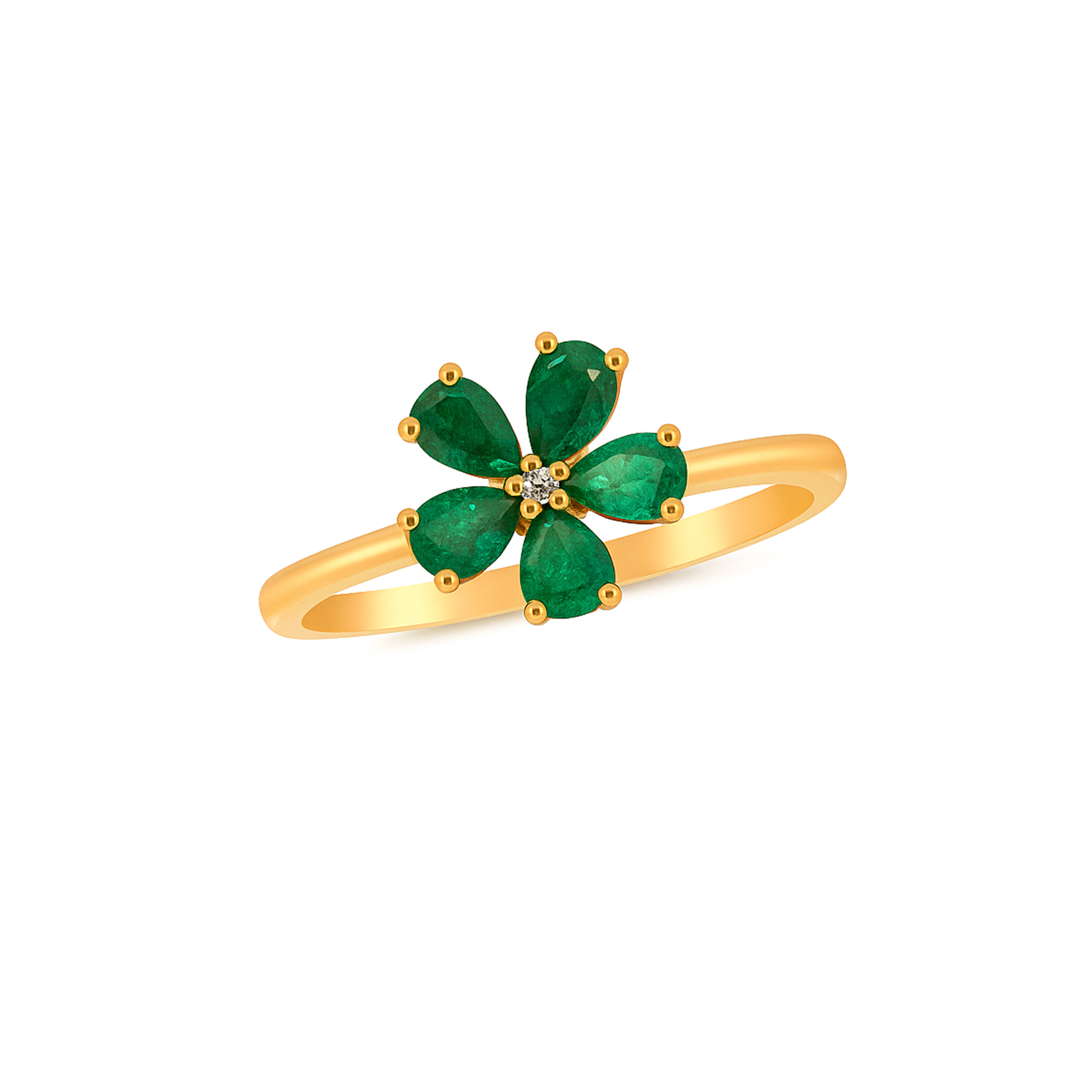 Floral Emerald ring