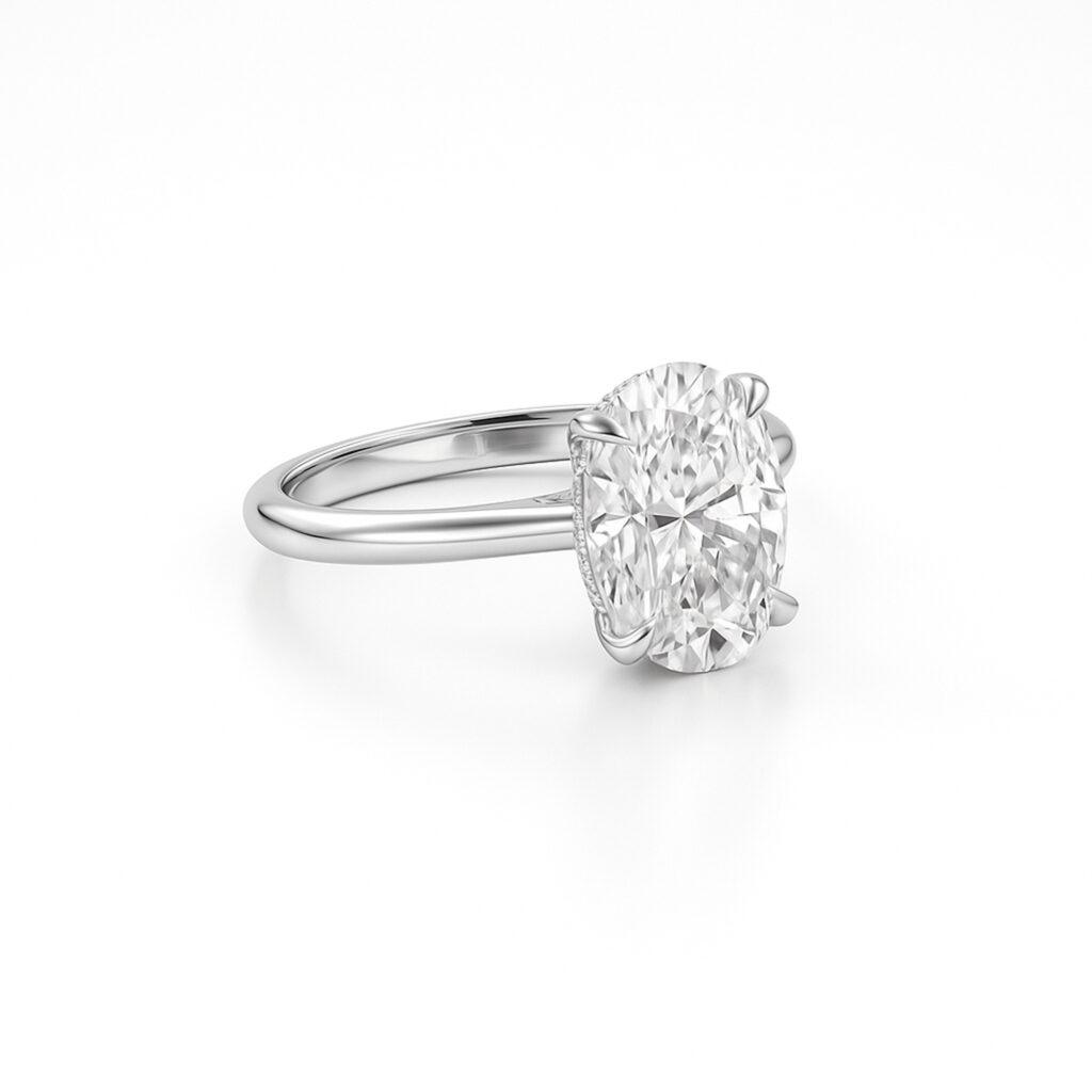 Oval diamond Engagement ring Dubai UAE