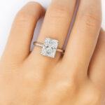 Radiant diamond Solitaire ring